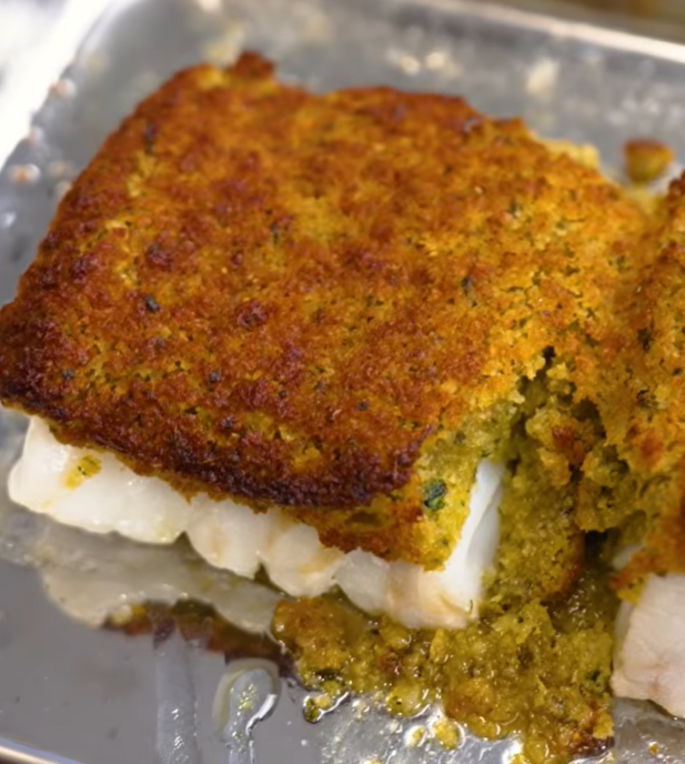 Schlemmerfilet mit Crunchy-Kräuterkruste à la Bordelaise